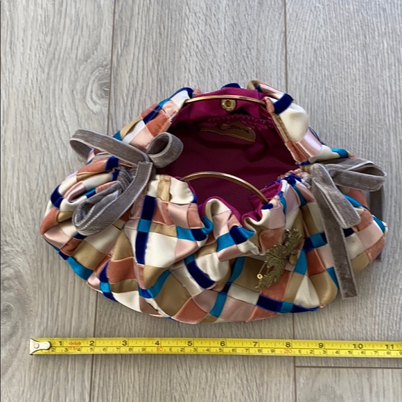 Woven ribbon multi colour clutch - Picture 6 of 6